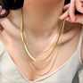 Waterproof Multiple Paperclip Chain Layer Necklace Set 18K Gold Stainless Steel 3 Three Multi Layered Chain Necklace for Women