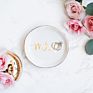 Wedding Engagement Wifey Gift round Ceramic Mrs Ring Jewelry Dish