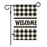 Welcome Series Green Leaf Ring Home Sweet Home Pattern Sublimation Garden Flag