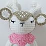 Wholesales 100% Handmade Knitted Natural Wooden Teething Ring Crochet Teether Toy Deer Rattle for Baby