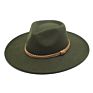 Wide Brim Fall Color Wool Felt Fedora Hats Cotton Polyester Dark Color Solid Plain Jazz Hat 9Cm 9.5Cm Brim