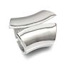 Wide Large Stainless Steel Metal Jewelry Silver Plated Big Cuff Bangle Bracelet Punk Simple Bangles for Women