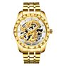 Wlisth Luxury Men Watch Gold Dragon Stainless Steel Quartz Watches Waterproof Wristwatches