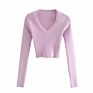 Woman's Sweaters Long Sleeve Crop Top Clothes Women Pullover Vintage Fall Crop Sweater Kawaii Cute Sweaters Knitted