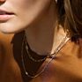 Women 14K Gold Filled Paper Clip Chain Necklace Stainless Steel Rectangle Long Link Paperclip Choker Necklace