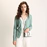 Women Autumn/ Knit Cardigan with Button Solid Color V-Neck Slim Ladies Wool Designer Outer Sweater