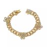 Women Gift 14K Gold Plated Sequins Design Cute Tennis Butterfly Anklet Gold