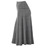 Women Ladies Plain Midi High Waist Casual Knee Length Swing Flared Skirt Dress