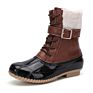 Women Outdoor Shoes High Top plus Velvet Cotton Shoes Snow Boots Warm Duck Leather Hunter Shoes