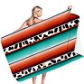 Women Square Microfiber Multicolor Pattern Animal Leopard Print Beach Towels Sunflowers Serape Colorful Pool Towel