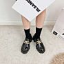 Women's Apartments Lolita Mary Jane Shoes for Women Spring Platform Ladies Moccasins Vintage Soft Slip on Chain Oxford Shoe