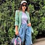 Women's Jacket Lapel Long Sleeve Houndstooth Printed Jacket Ladies Streetwear