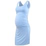 Women's Maternity Sleeveless Dresses Maternity Tank Dress Mama Baby Shower Pregnant Dress Long