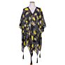 Women's Oversize Chiffon Shawl Wrap Sheer Kimono Beachwear Cover up with Floral Design
