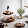 Wooden Cake Stand Oak Two-Story Wedding Decoration Birthday Buffet Cake Dessert Display Stand
