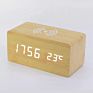 Wooden Digital Led Alarm Clock with Wireless Phone Charging Table Clock Promotional Gift Logo Design Desktop Clock