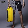 Yellow Customized 100% Waterproof Dry Bag Durable Boating Roll Top Backpack with Transparemt Window