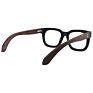 Zeelool Classic Unisex Acetate Rectangle Square Black Wood Frame Temple Spring Hinge Eyeglasses Frame