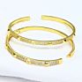 Zircon Bangles Crystal Bracelets for Women 51479 Crystal Luxury Jewelry 18K Plated Brass Zircon Bangles
