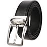 Zk707-3 Zinc Alloy Pin Buckle Genuine Leather Belt for Men