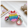 Silicone Dinosaur Push Bubble Popit Coin Purse Handbags Kids Dinosaur Popping Fidget Purse It for Little Girls Woman