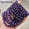 Women Crystals Healing Real Amethyst Stones Beaded Bracelt