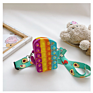 Silicone Dinosaur Push Bubble Popit Coin Purse Handbags Kids Dinosaur Popping Fidget Purse It for Little Girls Woman