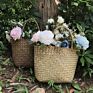 079 Natural Seagrass Tote Shopping Bags Vietnam Woven Seagrass Beach Handbag