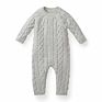 100% Cotton Cable Knit Sweater Romper Baby Clothes For