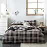 100% Cotton Nude Bedding Sets Bedsheets Fitted Bed Sheet Microfiber Antistatic Fabric Plaid Bed Sheet