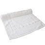 100% Cotton White Jacquard Hotel Bathroom Door Floor Bath Mat with Logo