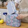 100%Eco Friendly Oxford Fabric Printed Portable Large Insulated Tote Bag Thermal Lunch Cooler Bag