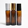 10Ml Amber Bottles Glass Portable 10Ml Perfume Glass Bottle Amber Essential Oil Roll on Glass Bottle