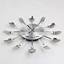 12Inch Art Fork and Spoon Design Tableware Kitchen Metal Decorative Wall Clock