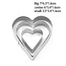 12Pcs Stainless Steel Cookie Cutter Heart Cookie Cutter Set Biscuit Cutter Stainless Steel Cake Baking Tool