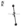 14 Gauge Black Titanium Anodized 3D Logo Industrial Barbell Body Jewelry