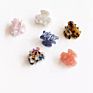 1.4 Inch 3.5Cm Cute Tortoise Shell Celluloid Leopard Hair Jaw Clamp Girls Square Cellulose Acetate Mini Hair Claw Clips