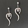 14G Snake Belly Button Piercing Stainless Steel Navel Ring