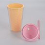 16 Oz Creative Ice Cream Cone Tumbler with Lid and Straw Bpa Free Cute Student Outdoor Cold Drink Cup
