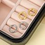 18K Gold Circle Stud Earrings Small round Hoop Post Stud for Women Minimalist Post Earring