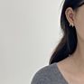 18K Gold Plated Moon Shaped Earrings 925 Sterling Silver Stud Earrings