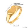 18K Gold Plated Stainless Steel Women Heart Signet Ring