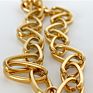18K Simple Gold Plated Punk Hip Hop Necklace Cuban Thick Necklace Hand Chain Necklace
