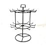 2-Tier Metal Rotating Jewelry Stand Holder Black Counter Top Earring Jewelry Necklace Display Rack