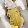 2021Luxury Plain Cotton Customized Striped T Shirts Dog Clothes for Pet and Owners Clothing
