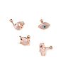 20G Cz Tiny Cartilage Earrings Dainty Hand Eyes Owl Skull Skeleton Piercing Steel Bar Earring Tragus Piercing Cz Stud Helix Ear