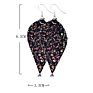 21524 Double Sequins Earrings Colorful Leather Jewelry Drop Leaf Pendant Studs Earrings for Women