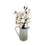 21Inch Designs Natural Artificial Dried Flowers Decorative Flowers Bionic Balls Natural Cotton Stems 3 Pack 6