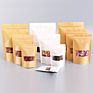 23X35X5Cm Stand up Zip Lock Kraft Paper Bag with Frosted Window for Tea Food Snack Candy Coffee Popcorn