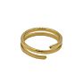2 Designs Spiral Multi Layered Stainless Steel Ring Hollow Twisted 18K Gold Plated Rings for Women Plain Minimalist Jewelry